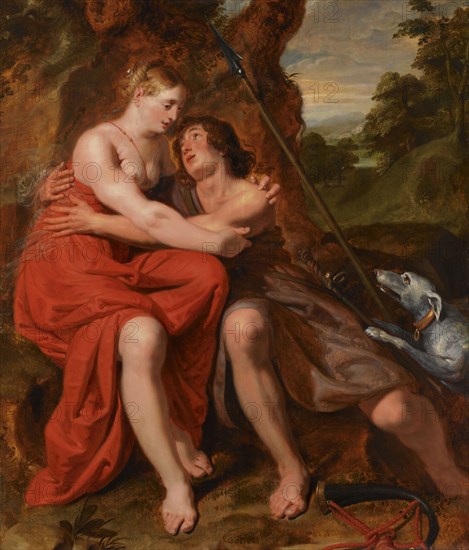 Venus and Adonis, 1629. Creator: Joost de Pape.