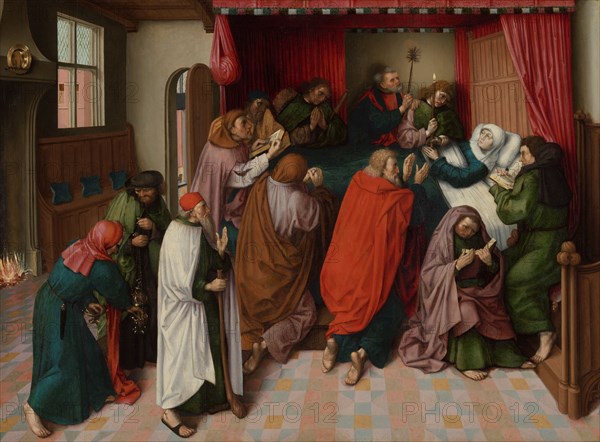 The Death of the Virgin, c.1500. Creator: Master of the Amsterdam Death of the Virgin.