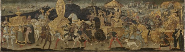 Darius Marching to the Battle of Issus, c.1450-c.1455. Creator: Workshop of Apollonio di Giovanni.