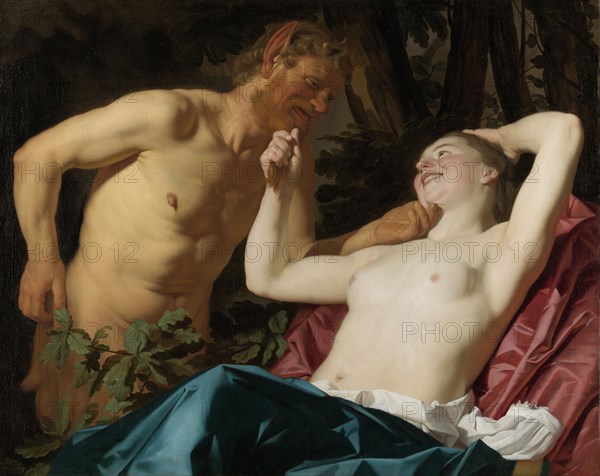 Satyr and Nymph, 1623. Creator: Gerrit van Honthorst.