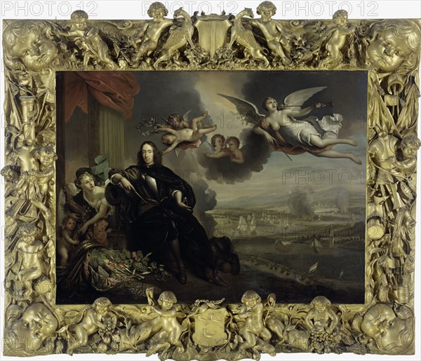 The Apotheosis of Cornelis de Witt, with the Dutch Raid on the Medway in the background, 1667-1700. Creator: Anon.