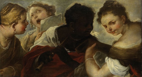 Four Women making Music, 1658-1660. Creator: Luca Giordano.