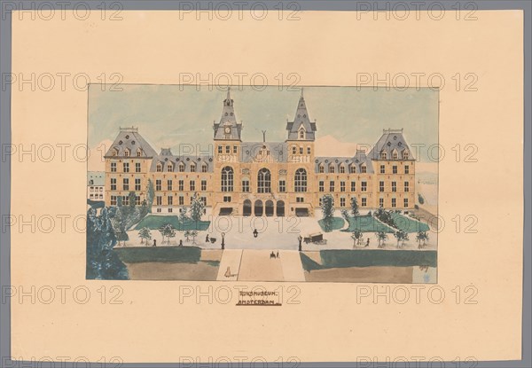 View of the Rijksmuseum in Amsterdam, 1907. Creator: A.G. van der Meulen.