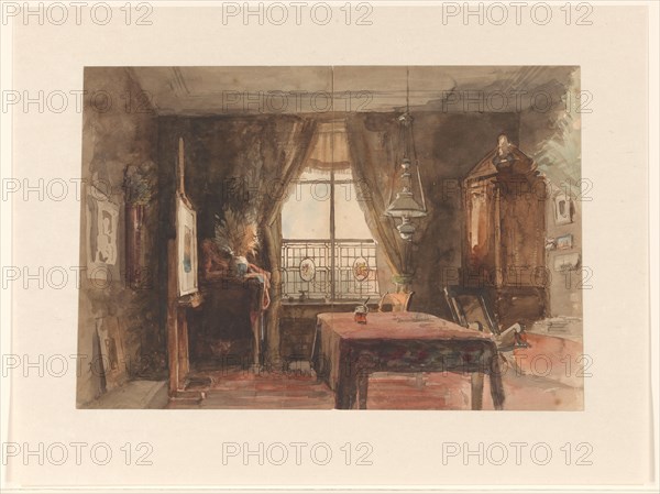 Interior of a painter's studio, c.1875-c.1899. Creator: Anon.