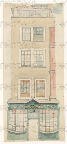 Exterior of the store of bookseller and publisher Samuel Leigh in London, 1814-c.1840. Creator: Anon.