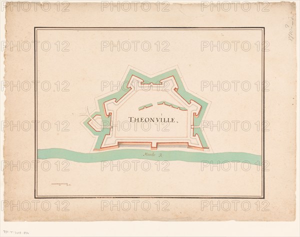 Map of Thionville, c.1710. Creator: Anon.