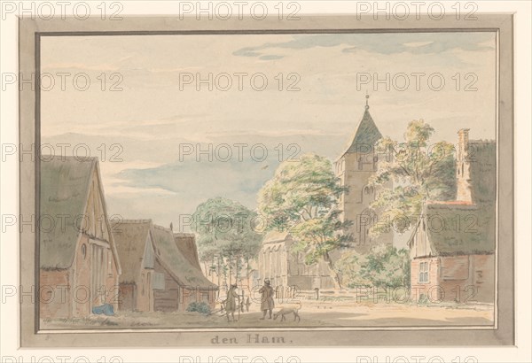 Village view of Den Ham in Overijssel, 1761. Creator: Anon.