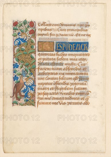Manuscript from a psalter or book of hours, c.1450-c.1499. Creator: Anon.