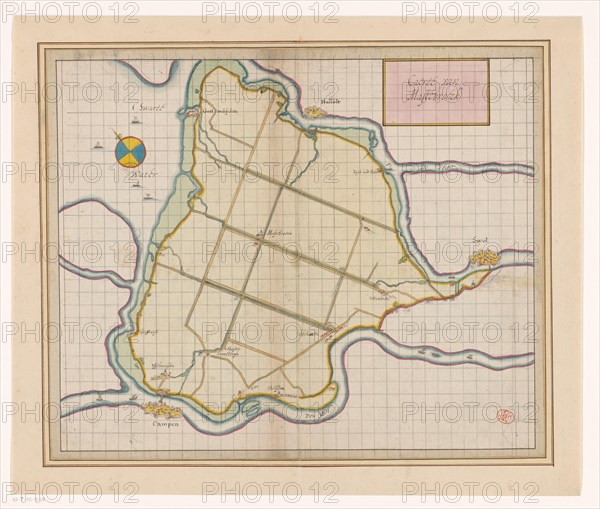 Map of the Mastenbroek polder, 1650-1750. Creator: Anon.