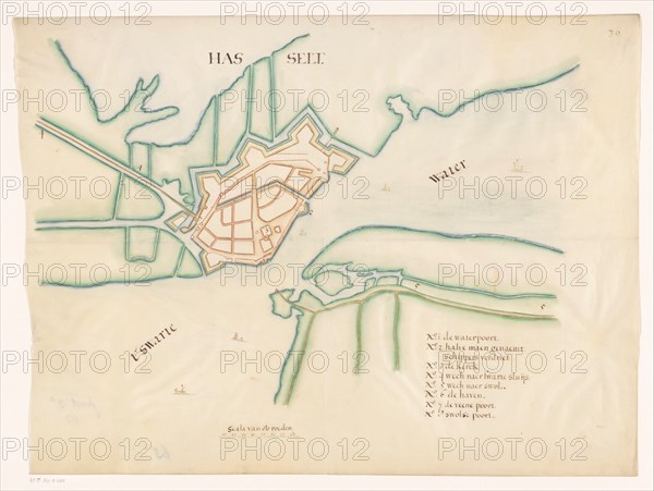 Map of Hasselt fortress, c.1650-c.1799.  Creator: Anon.