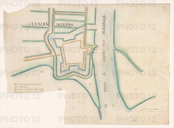 Map of Kuinre Fortification, c.1650-c.1799. Creator: Anon.