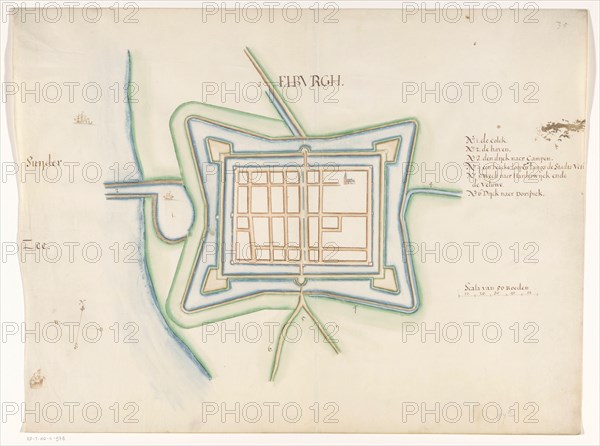 Map of Elburg, c.1650-c.1799. Creator: Anon.