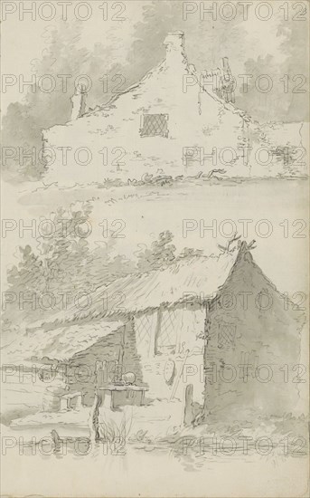 Farmers' houses, c.1780-c.1800. Creator: Bernhard Heinrich Thier.