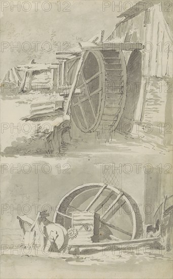 Waterwheels, c.1780-c.1800.  Creator: Bernhard Heinrich Thier.