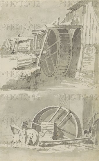 Waterwheels, c.1780-c.1800. Creator: Bernhard Heinrich Thier.