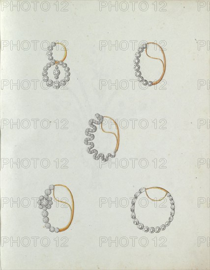Five jewelry, c.1800-c.1810. Creator: Carl Friedrich Bärthel.