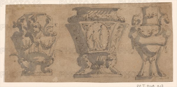 Three designs for vases, c.1780-c.1800. Creator: Unknown.