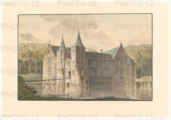 Popkensburg Castle on Walcheren, 1851. Creator: F. Bourdrez.