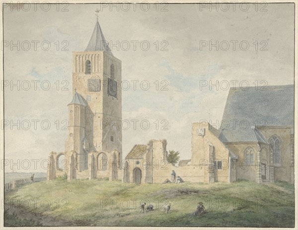 Ruin of the Church in Warmond, 1797. Creator: Franciscus Andreas Milatz.