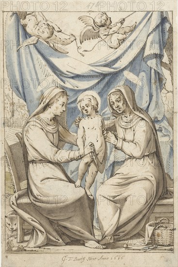 The Virgin Mary with Child and Saint Anna, 1616. Creator: Gerard ter Borch I.