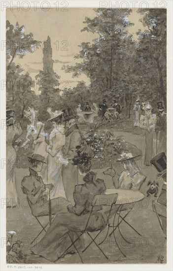 Recreation: people in a park, 1901 or earlier. Creator: Louwerse, H.C..