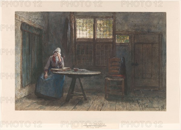 The empty chair, 1876. Creator: Hendrik Valkenburg.