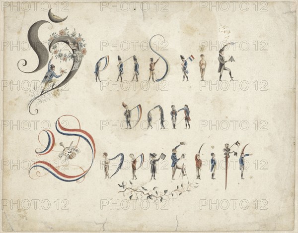 Anthropomorphic letters, 1775-1824. Creator: Hendrik van Overklift.