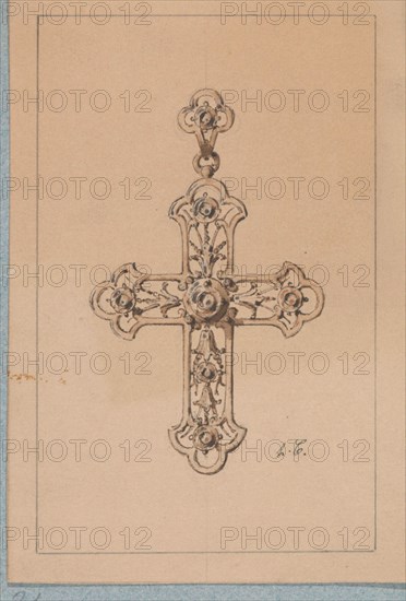 Design for Pendant with Diamonds, c.1864-c.1894. Creator: Henri Cameré.