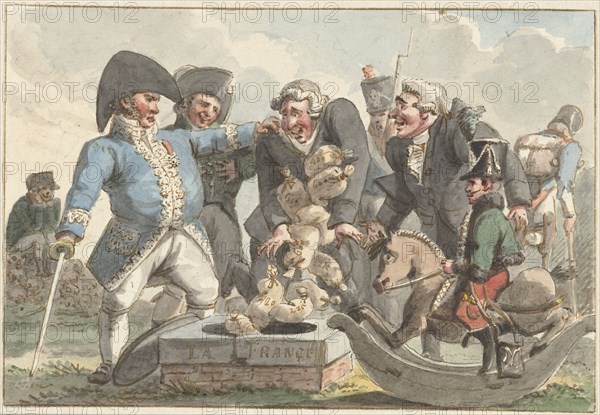 Cartoon on the Tiercering of 1810, 1810-1812. Creator: Jacob Smies.