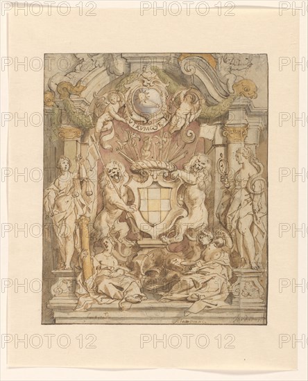 The coat of arms of Van der Linden, 1630-1635.  Creator: Jacob Jordaens.