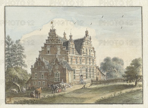 The house Den Dam near Zutphen, 1748. Creator: Jan de Beyer.