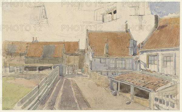 Houses in Vinkenbuurt, Amsterdam, 1885. Creator: Jan Hanau.