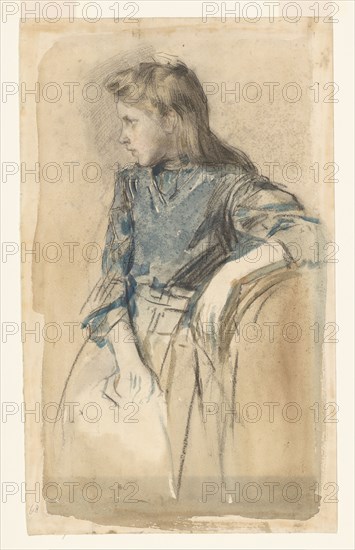 Blonde girl, 1885-1927. Creator: Johan Antonie de Jonge.