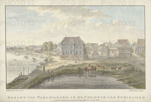 View of Paramaribo, 1770-1818. Creator: Jan Antonie Kaldenbach.