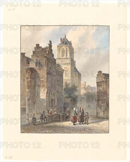 View of the town hall of Delft, 1827-1891. Creator: Johannes Bosboom.