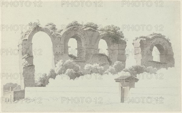 A Part of an Aqueduct in Rome, c.1809-c.1812. Creator: Josephus Augustus Knip.