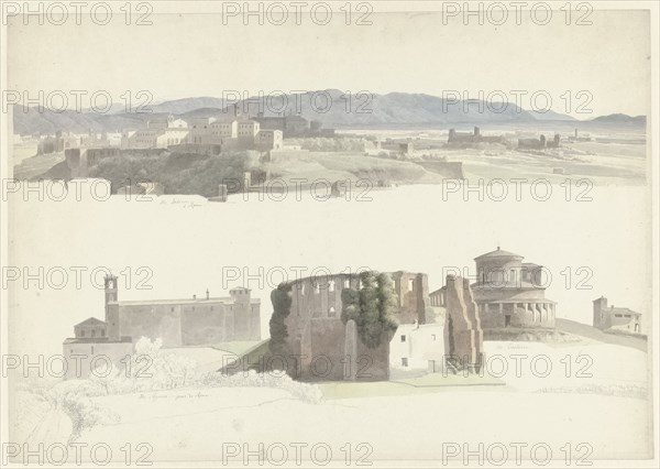 Santa Sabina on the Aventine Hill and Sant’Agnese fuori le Mura and Santa Costanza in Rome, c.1809-c Creator: Josephus Augustus Knip.