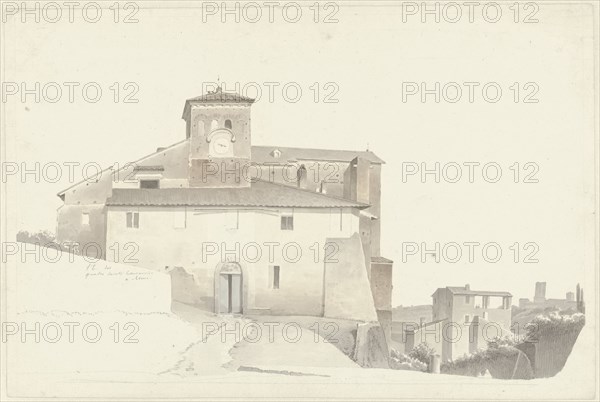 The Basilica of the Santi Quattro Coronati in Rome, c.1809-c.1812. Creator: Josephus Augustus Knip.