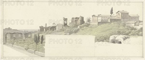 View of the Palatine Hill in Rome, with the Arch of Constantine, c.1809-c.1812. Creator: Josephus Augustus Knip.