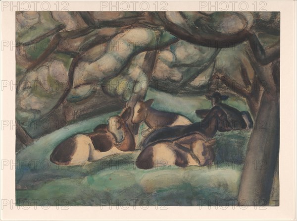 Cows in the Beemster Polder, 1921. Creator: Leo Gestel.