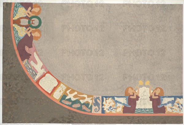 Design for a carpet or ceiling painting, c.1938.  Creator: Leo Gestel.