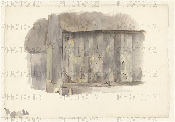 Study of a wooden shed, 1825-1873. Creator: Pierre Louis Dubourcq.