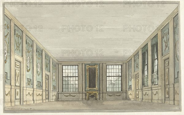 Design for a theater decor of an interior, 1779. Creator: Pieter Barbiers.