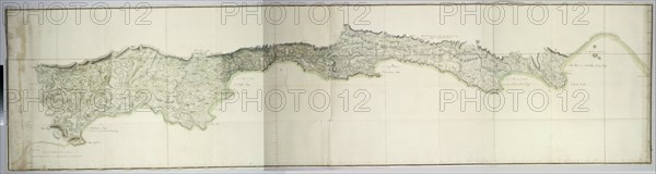 Map of the south coast of South Africa between Cape Agulhas and the Sundays River, after 1789-1790. Creators: Robert Jacob Gordon, Johannes Schumacher.