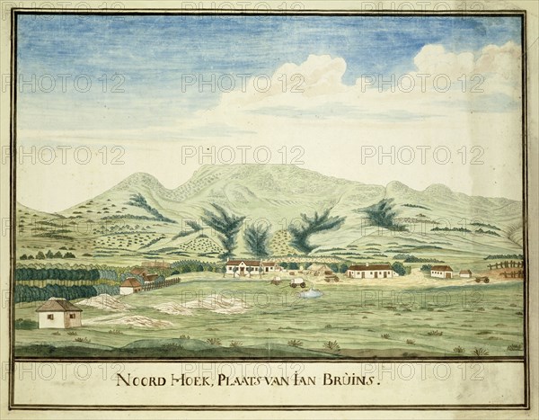 View of the farm of Jan Bruins at Noordhoek, c.1777-1786. Creators: Robert Jacob Gordon, Johannes Schumacher.