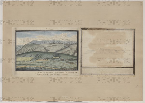 The Dutch East India Company’s post Rietvlei, near Swellendam, seen from the south, 1777-1778. Creators: Robert Jacob Gordon, Johannes Schumacher.