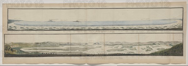 Panorama of the Knysna River and the defile through which it flows into the sea., 1778-1779. Creators: Robert Jacob Gordon, Johannes Schumacher.