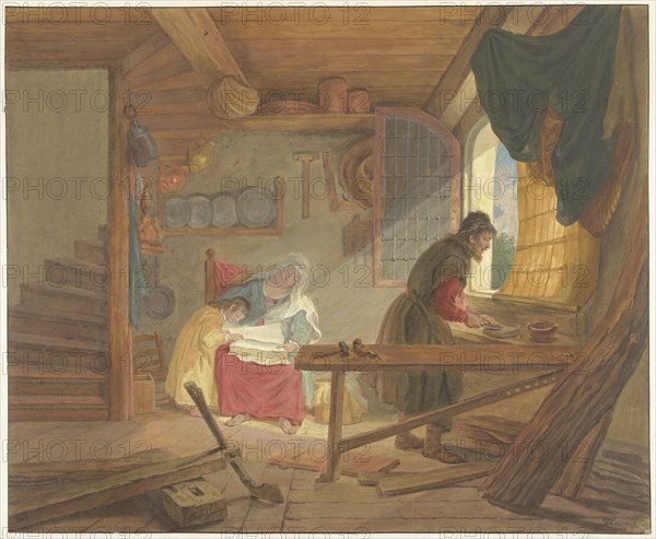 The Holy Family in Joseph's workshop, 1747-1812. Creator: Tethart Philip Christian Haag.