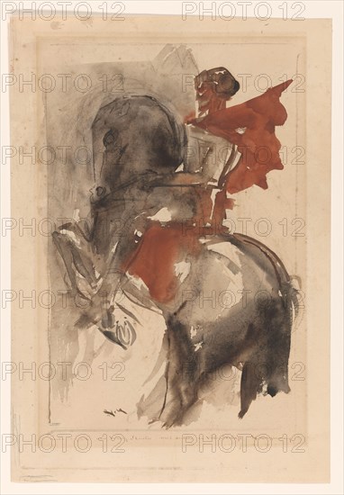 Knight on horseback, 1878-1943. Creator: Willem van Konijnenburg.