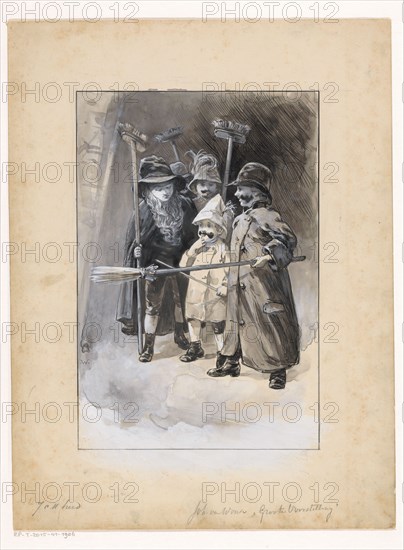 Five children in fancy dress, 1870-1937.  Creator: Willem Wenckebach.